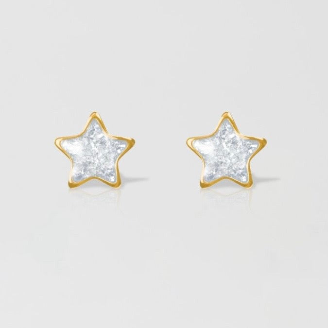 Brinco - Estrela Com Ouro 24k