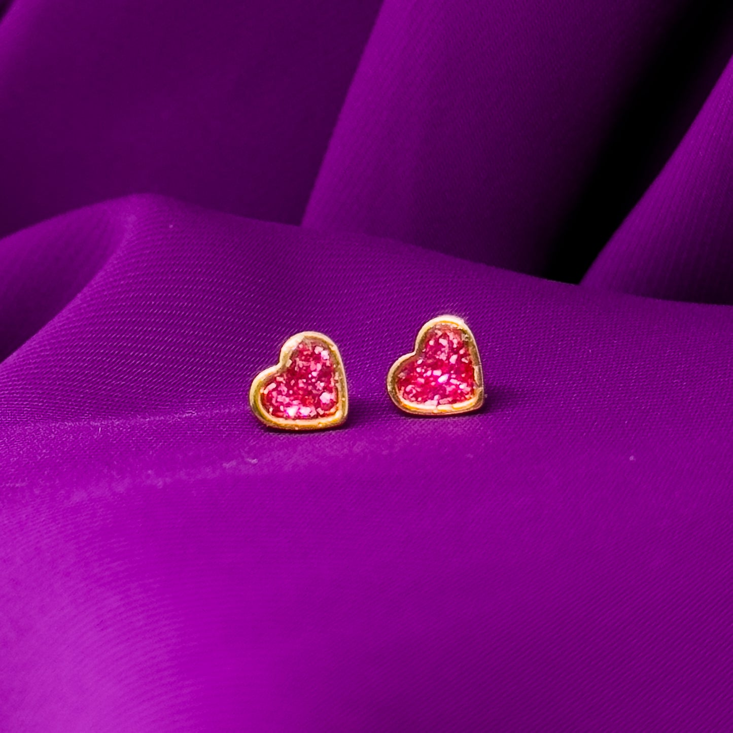 Earring - 24k Rose Gold Heart