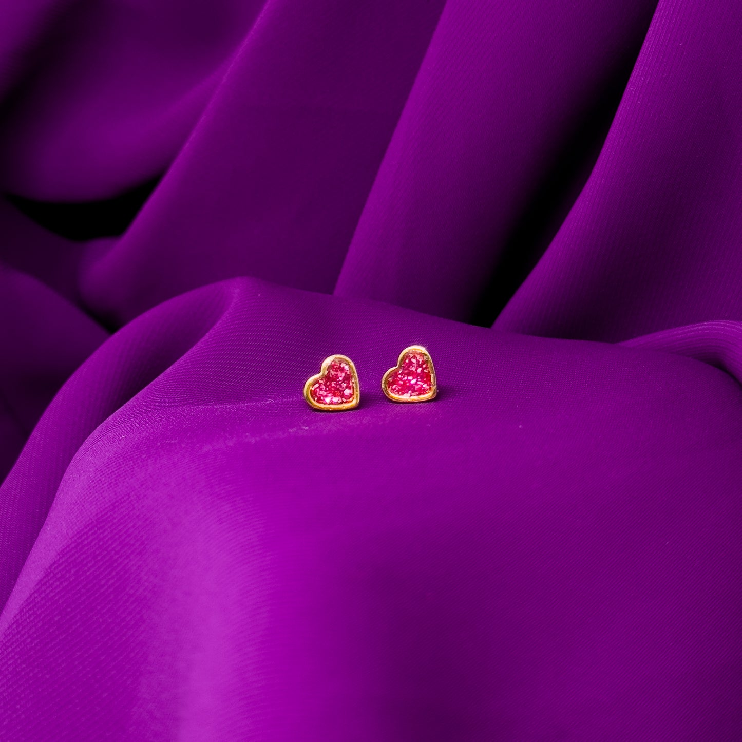 Earring - 24k Rose Gold Heart