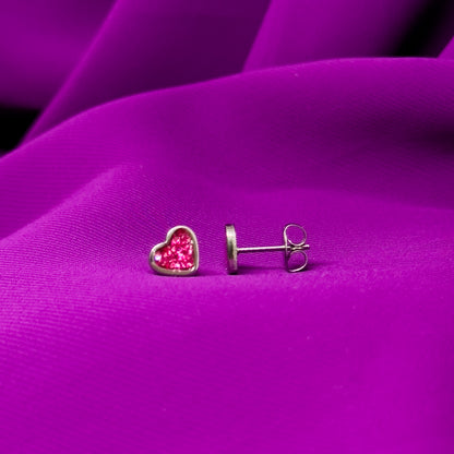 Earring - 24k Rose Gold Heart